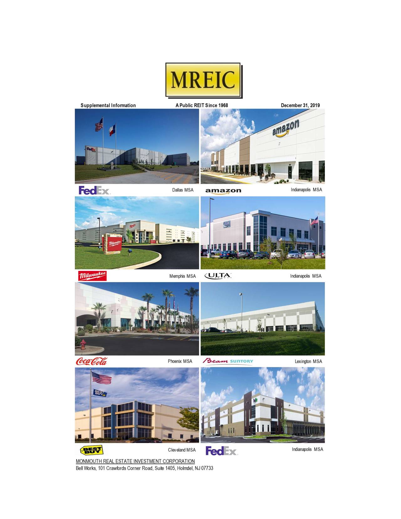 Monmouth Real Estate Investment Corporation 2020 Q1 Results