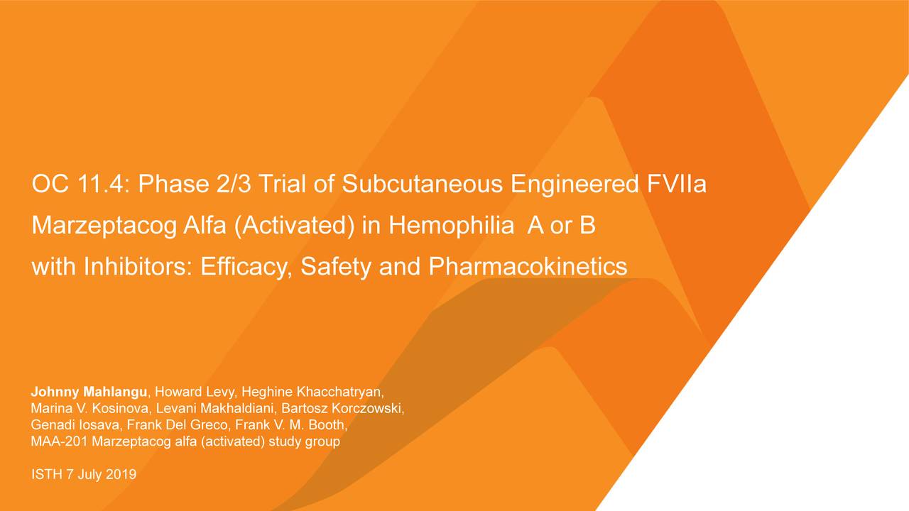 Catalyst Biosciences (CBIO) Presents At ISTH Conference Slideshow