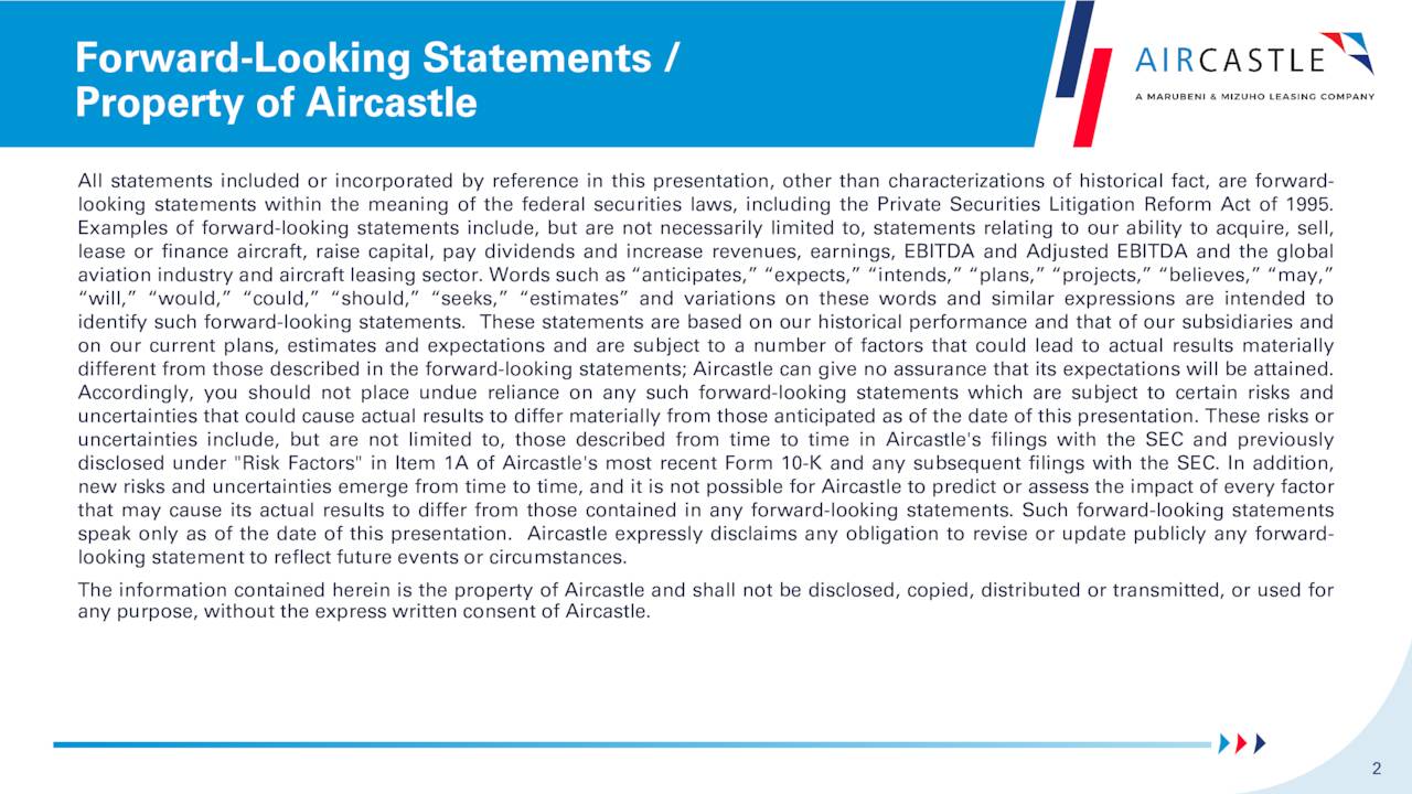 Aircastle Limited 2023 Q3 Results Earnings Call Presentation (NYSE
