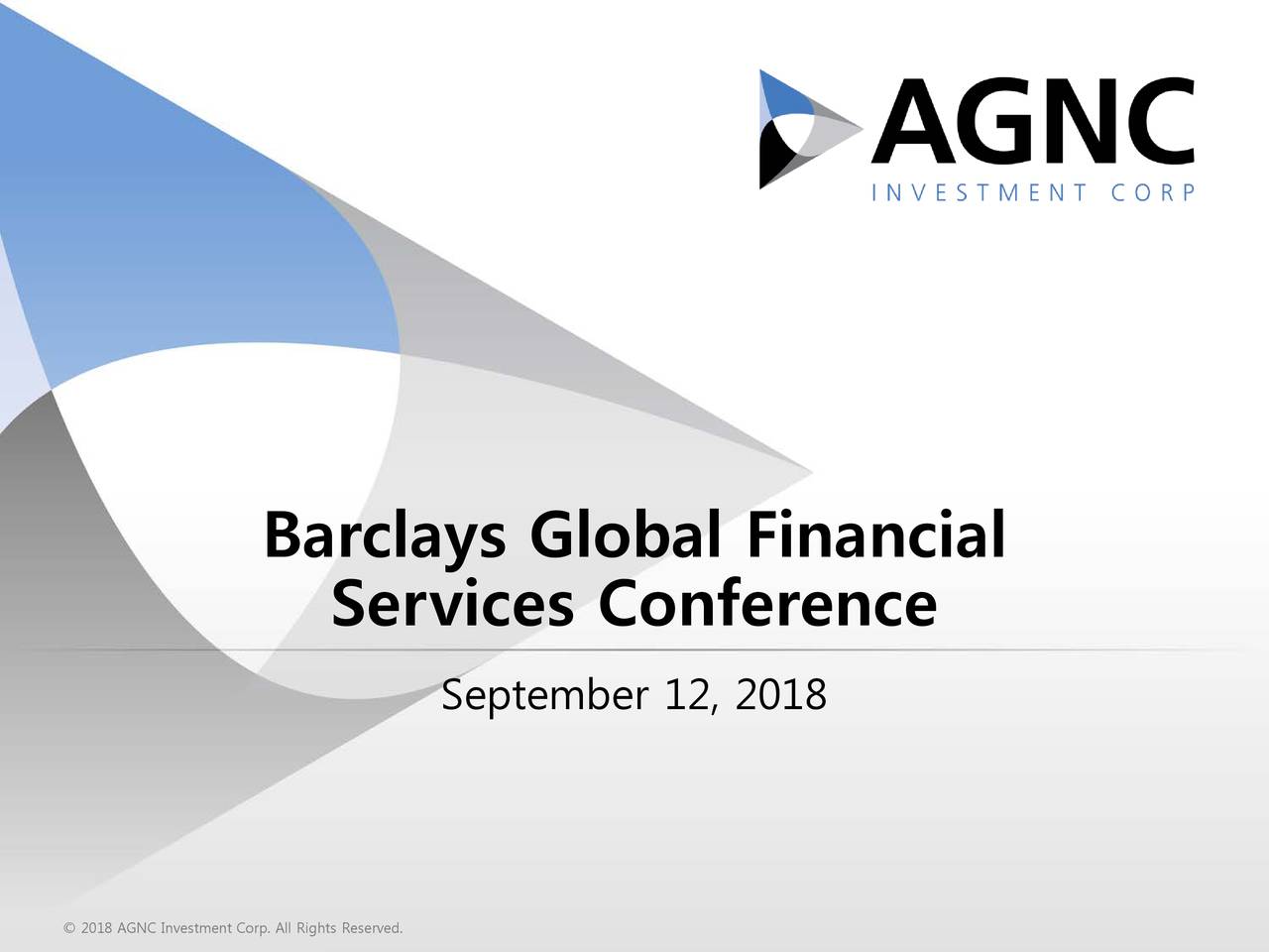 AGNC Investment (AGNC) Presents At Barclays Global Financial Services ...