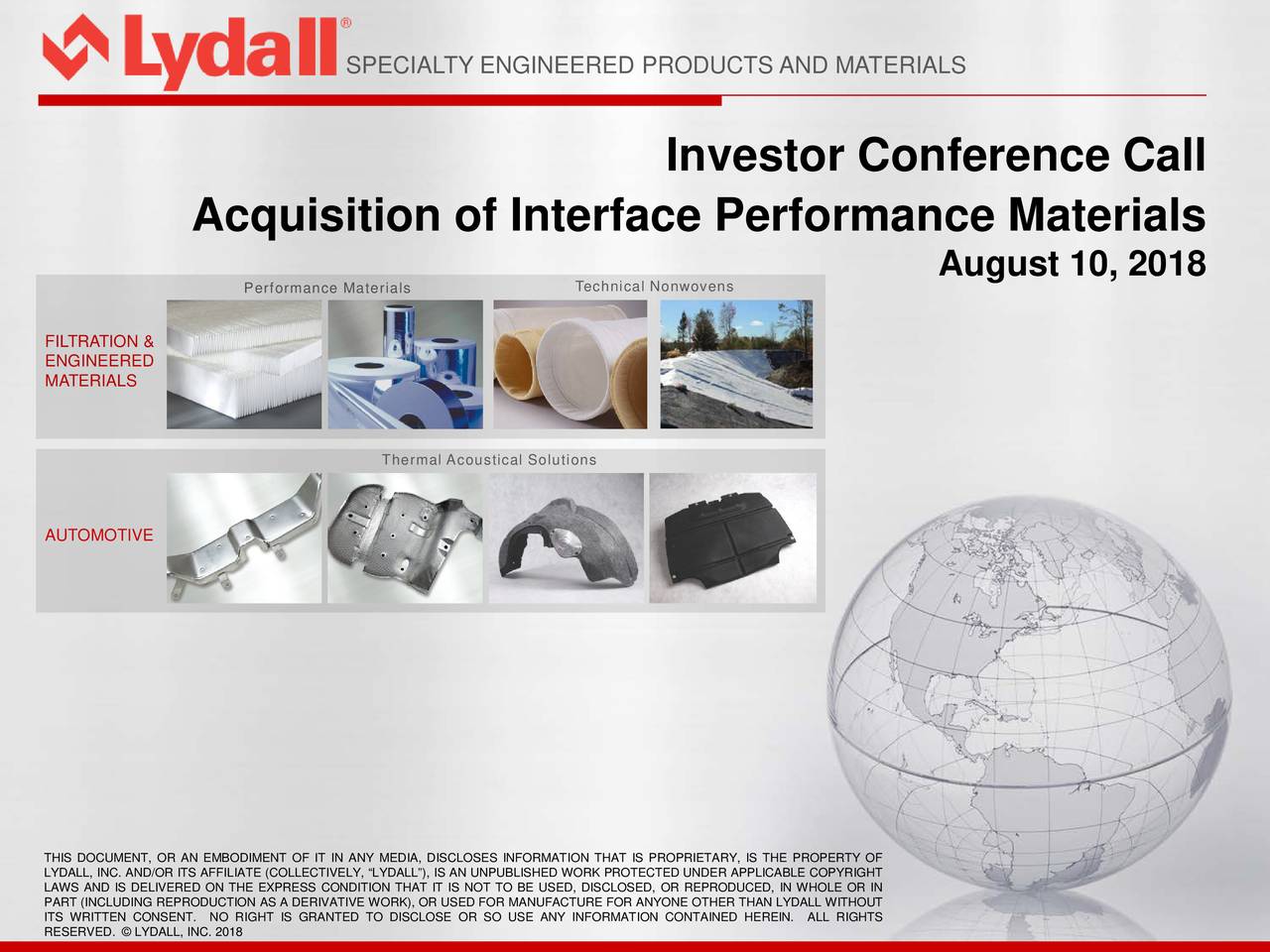 Lydall to Acquire Interface Performance Materials (NYSELDLDEFUNCT4584) Seeking Alpha