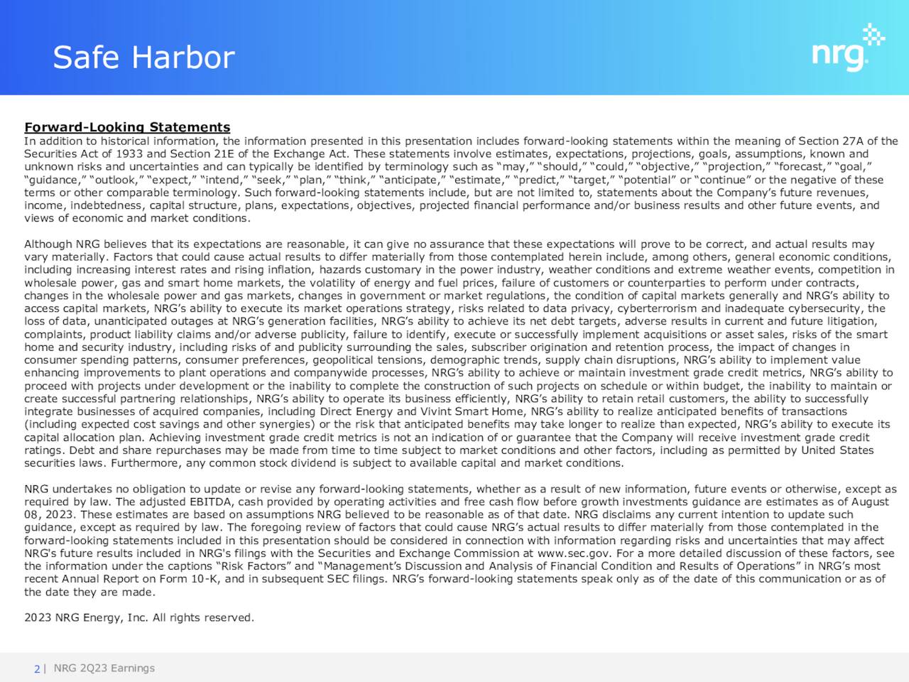 Safe Harbor