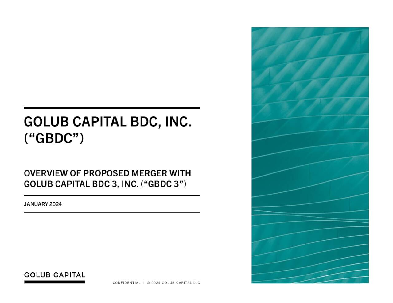 Merger Agreement With Golub Capital BDC 3, Inc. (NASDAQ:GBDC) | Seeking ...