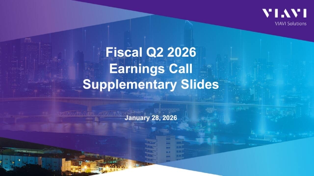 Viavi Solutions Inc. 2026 Q2 - Results - Earnings Call Presentation ...