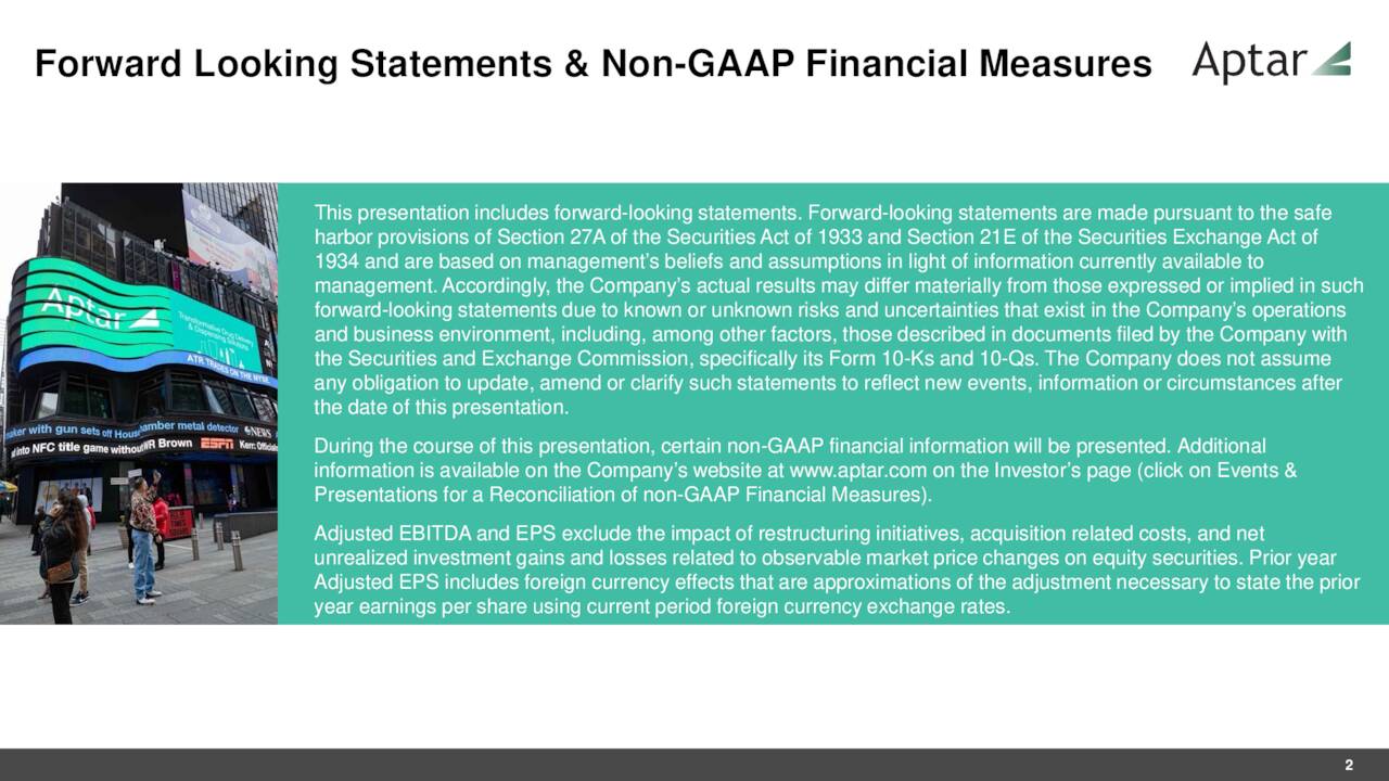 AptarGroup, Inc. 2021 Q4 - Results - Earnings Call Presentation (NYSE ...