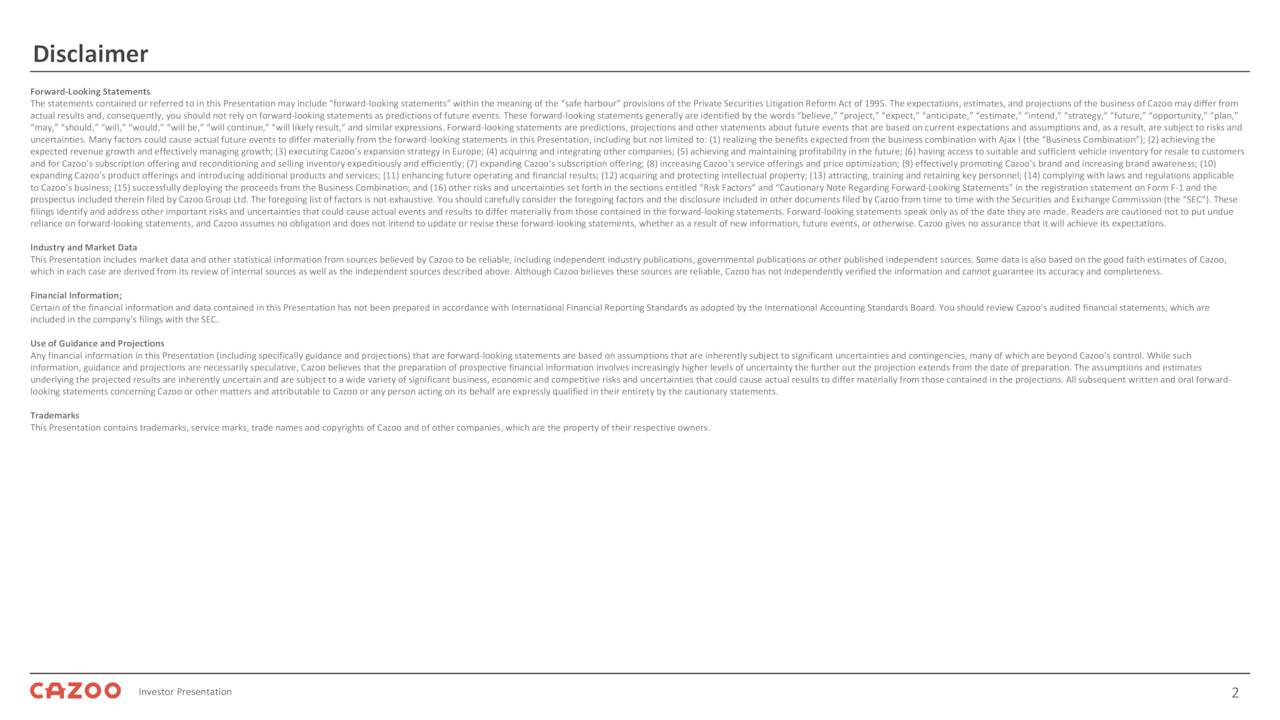 Cazoo Group Ltd 2021 Q4 Results Earnings Call Presentation (NYSECZOO) Seeking Alpha