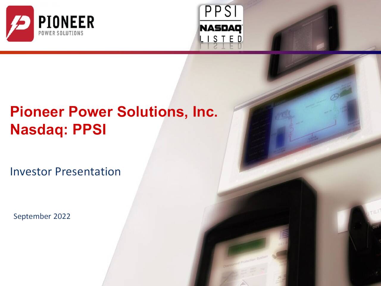 Pioneer Power Solutions (PPSI) Investor Presentation - Slideshow ...