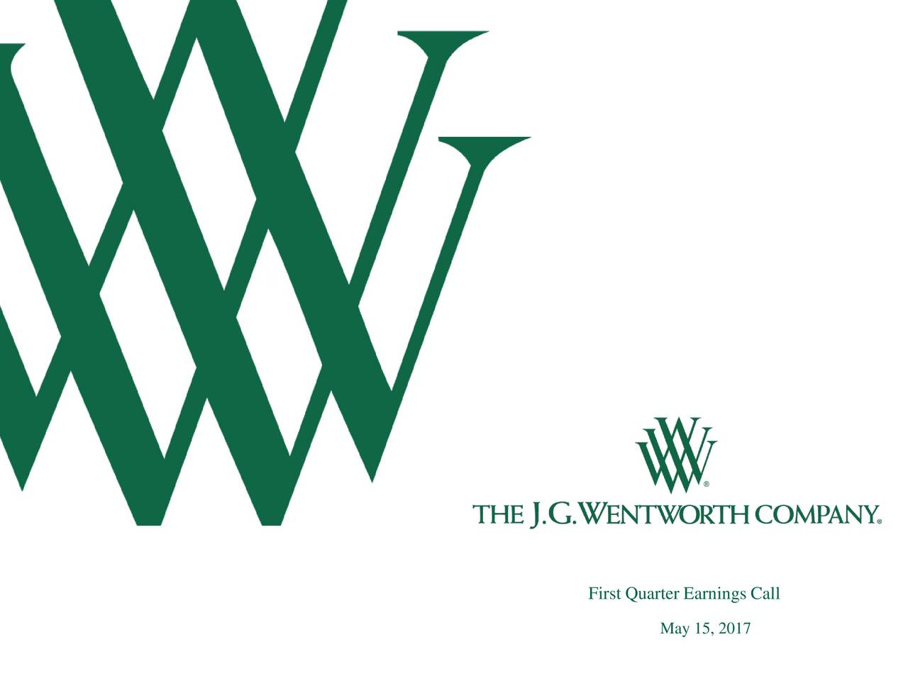 The J.G. Wentworth CompanyA 2017 Q1 Results Earnings Call Slides
