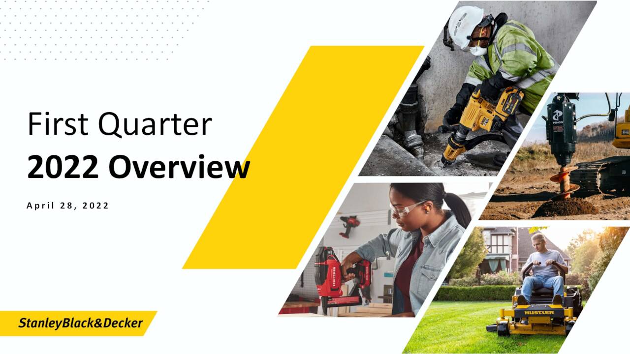 Stanley Black Decker Inc. 2022 Q1 Results Earnings Call