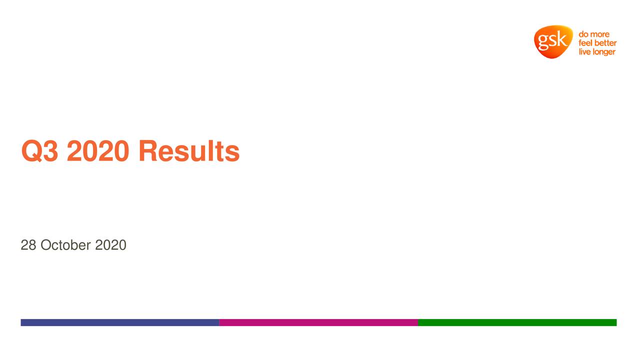 GlaxoSmithKline plc 2020 Q3 Results Earnings Call Presentation