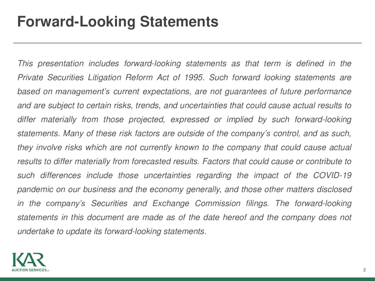 KAR Auction Services, Inc. 2021 Q4 Results Earnings Call