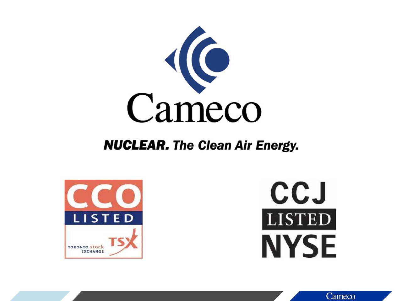 Cameco Corporation 2016 Q3 Results Earnings Call Slides Nyseccj