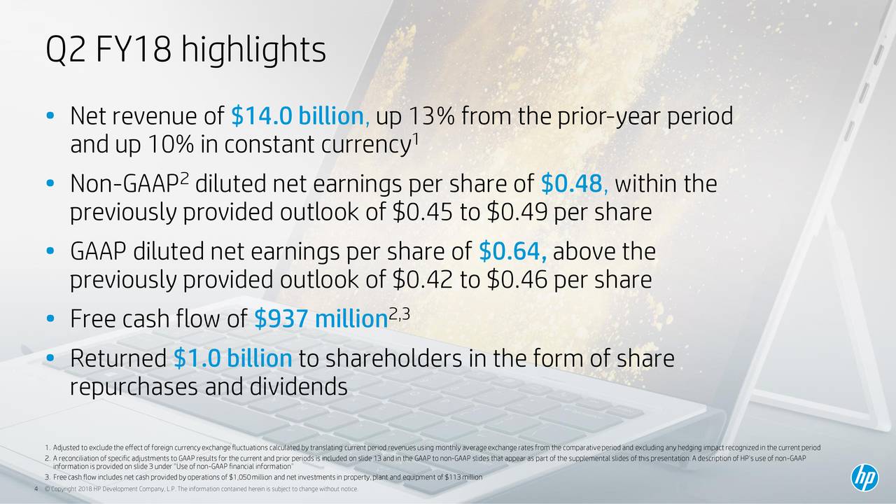 Hp Inc 2018 Q2 Results Earnings Call Slides Nysehpq Seeking Alpha 8021