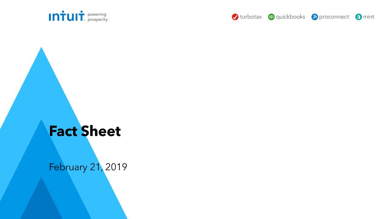Intuit Inc. 2019 Q2 Results Earnings Call Slides (NASDAQINTU