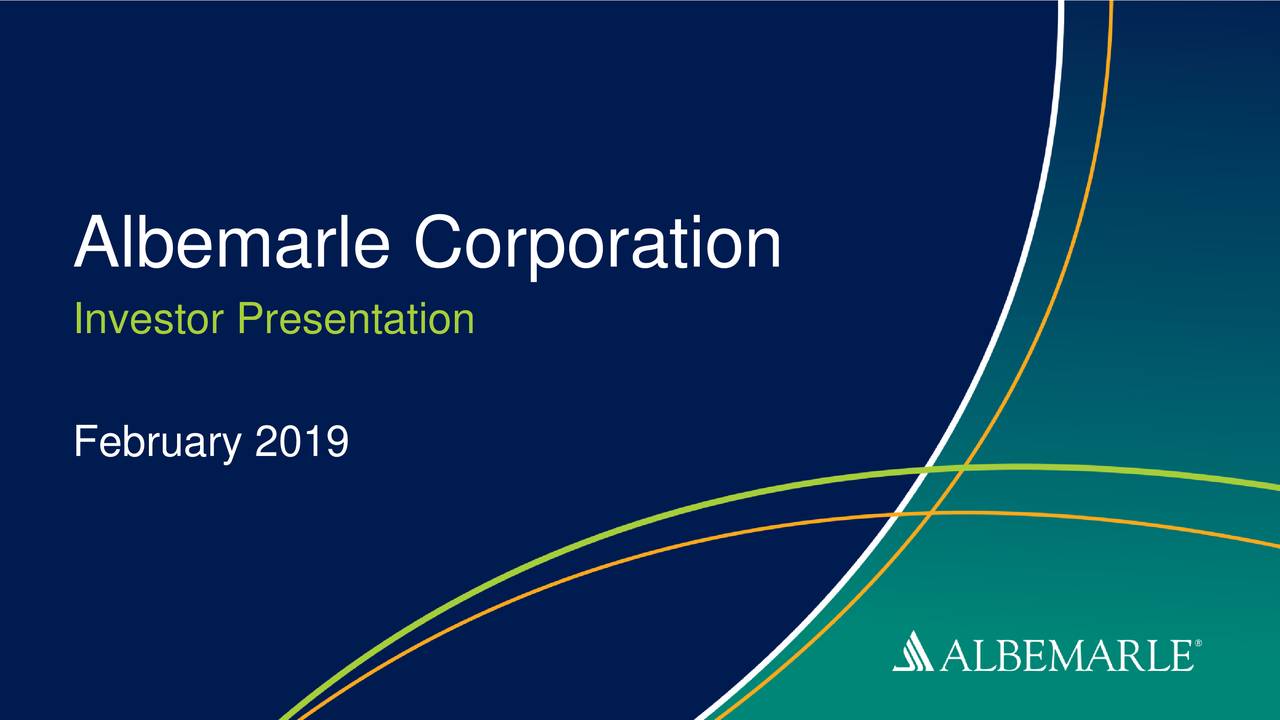 Albemarle (ALB) Presents At Bank of America Merrill Lynch Global