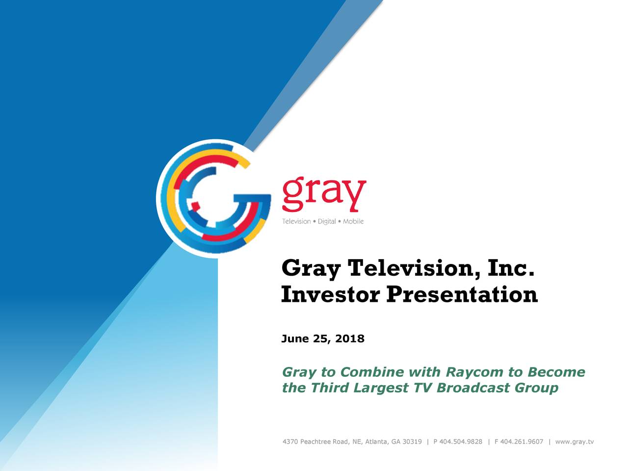 Gray Television (GTN) To Merge With Slideshow Gray