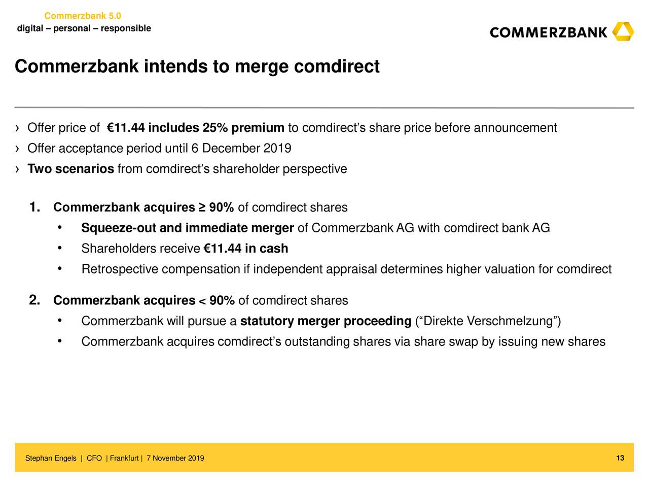 Commerzbank Ag 19 Q3 Results Earnings Call Presentation Otcmkts Crzbf Seeking Alpha