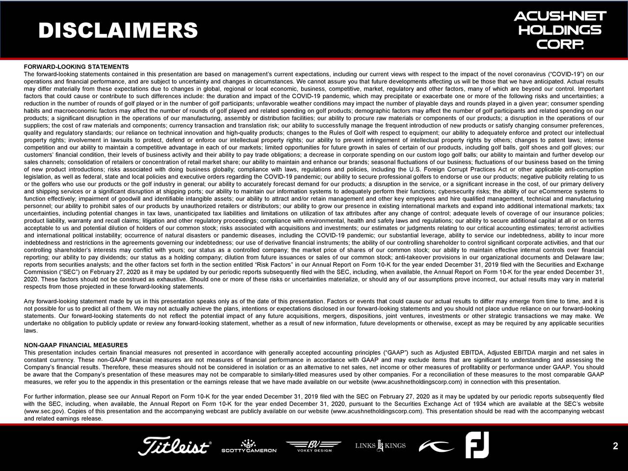 Holdings Corp. 2020 Q4 Results Earnings Call Presentation