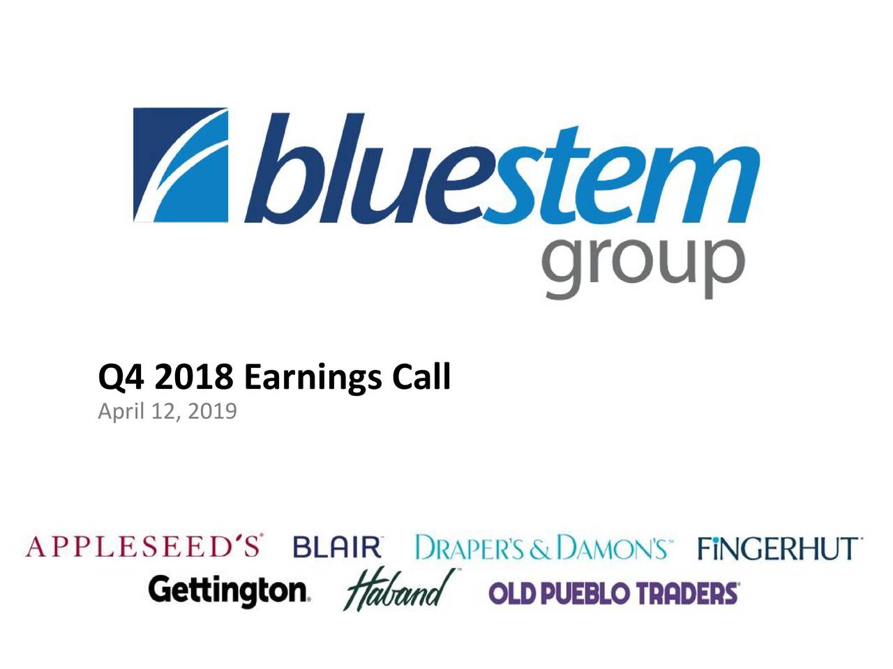 Bluestem Group Inc 2018 Q4 Results Earnings Call Slides Otcmkts