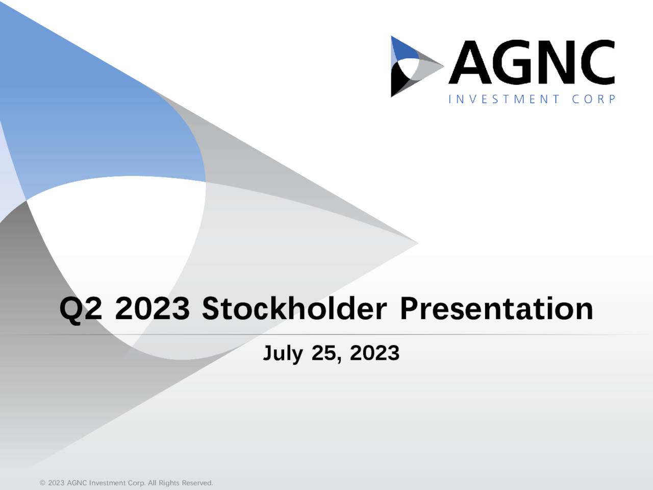 AGNC Investment Corp. 2023 Q2 - Results - Earnings Call Presentation ...