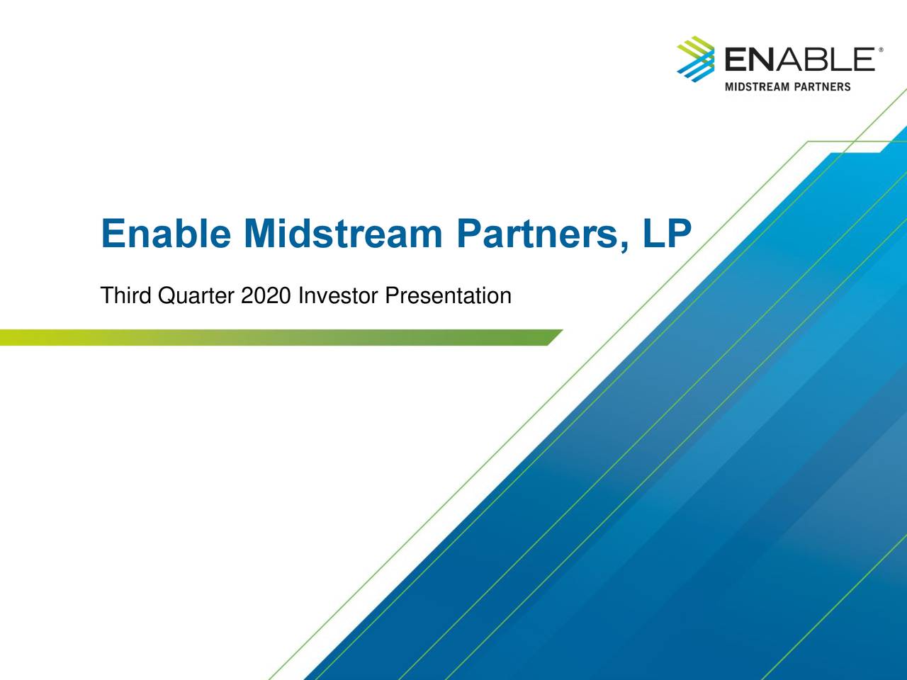 Enable Midstream Partners (ENBL) Presents At Citi Midstream Energy