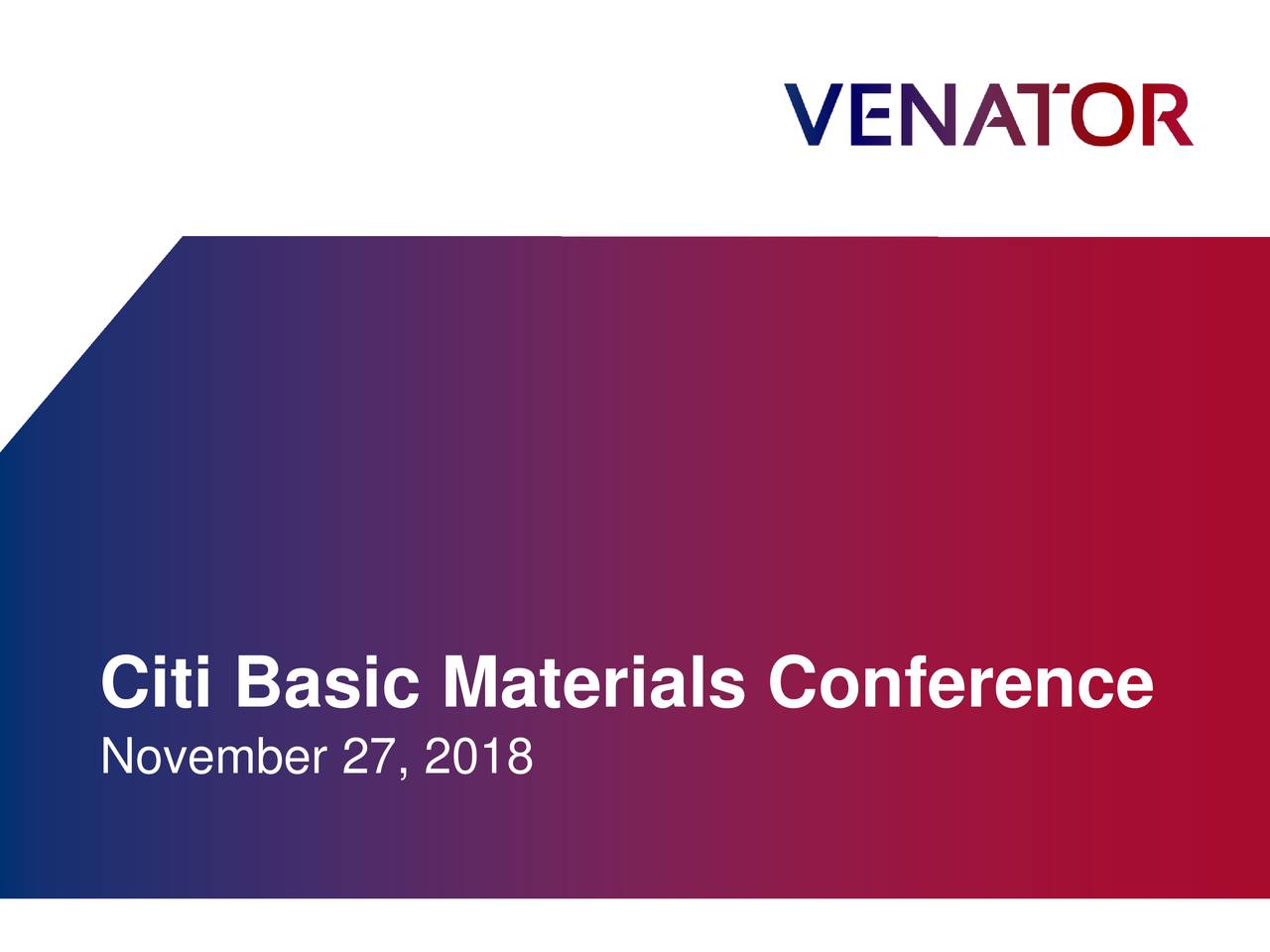 Venator Materials (VNTR) To Present At Citi Basic Materials Conference