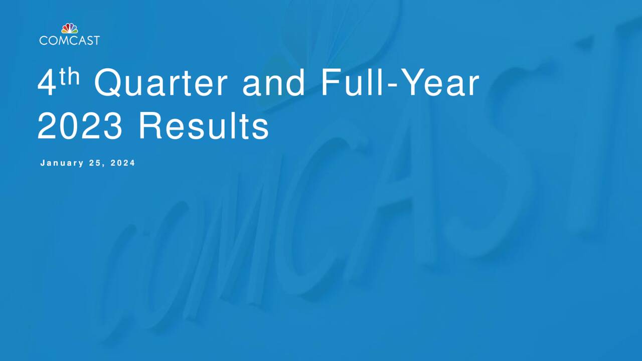 Comcast Corporation 2023 Q4 Results Earnings Call Presentation