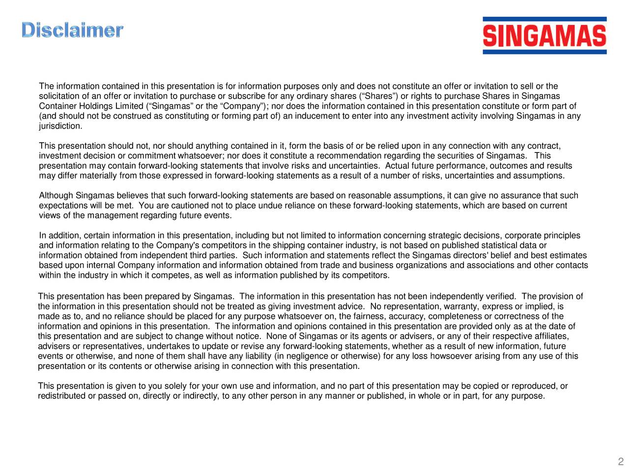 Singamas Container Holdings Ltd. 2017 Q4 Results Earnings Call