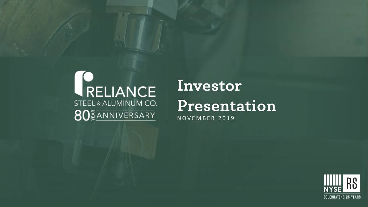 Reliance Steel & Aluminum (RS) Investor Presentation Slideshow (NYSE
