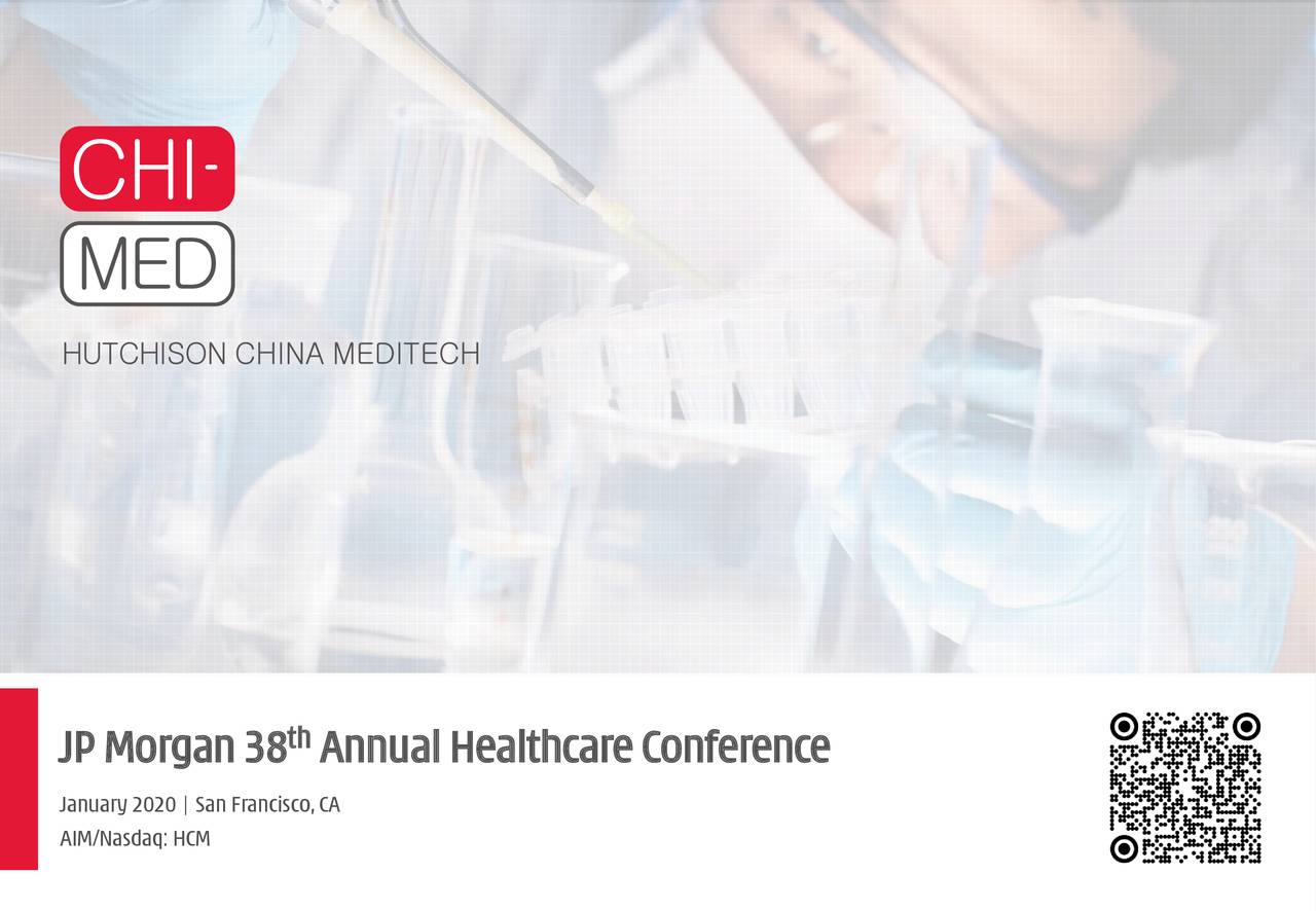 Hutchison China MediTech (HCM) Presents At 38th Annual J.P.