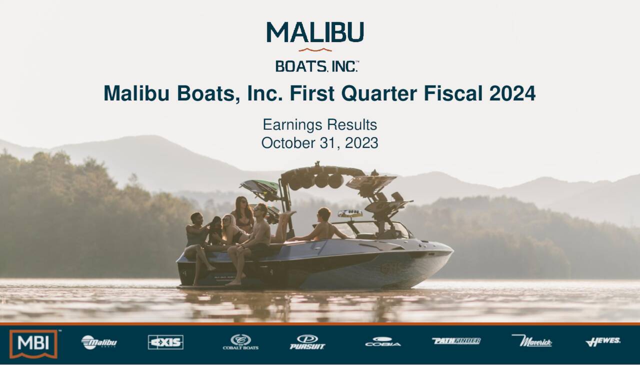 Malibu Boats, Inc. 2024 Q1 Results Earnings Call Presentation