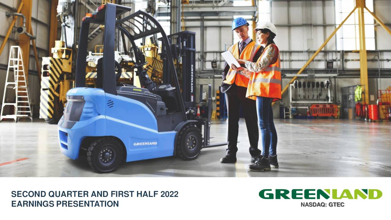 Greenland Technologies Holding Corporation 2022 Q2 Results Earnings