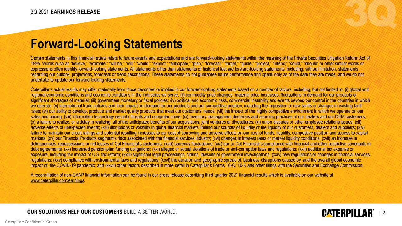 Caterpillar Inc. 2021 Q3 Results Earnings Call Presentation (NYSECAT) Seeking Alpha