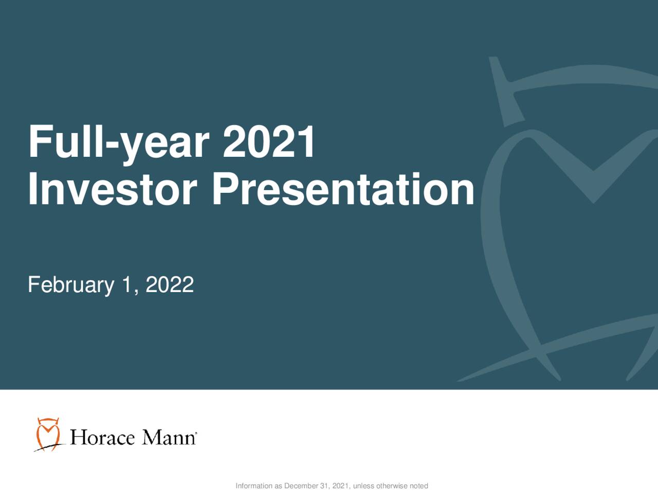 Horace Mann Educators Corporation 2021 Q4 Results Earnings Call