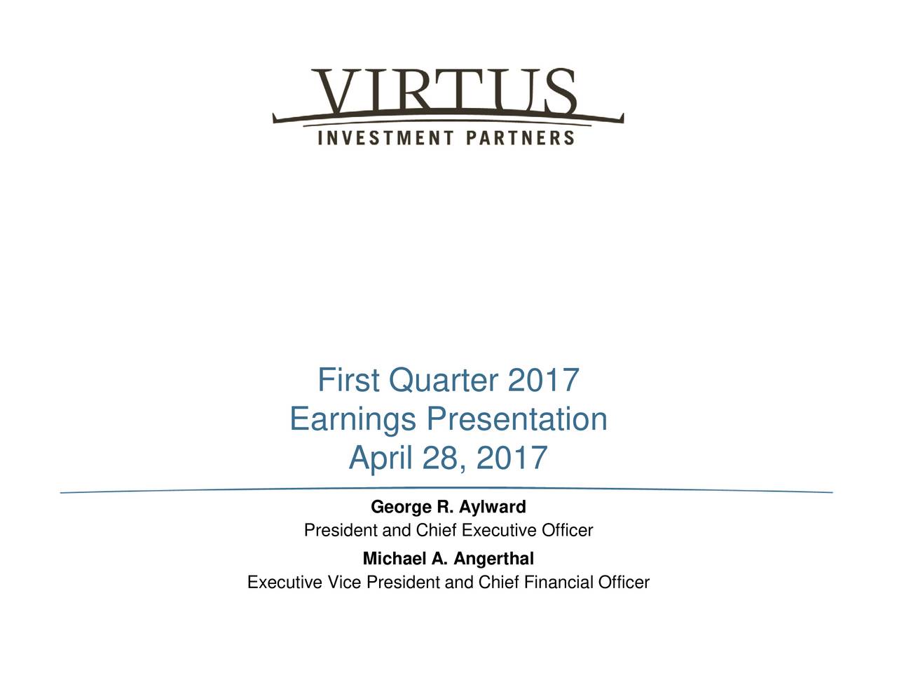 Virtus Investment Partners, Inc. 2017 Q1 - Results - Earnings Call ...