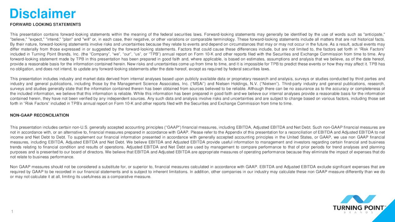 Turning Point Brands, Inc. 2021 Q4 Results Earnings Call