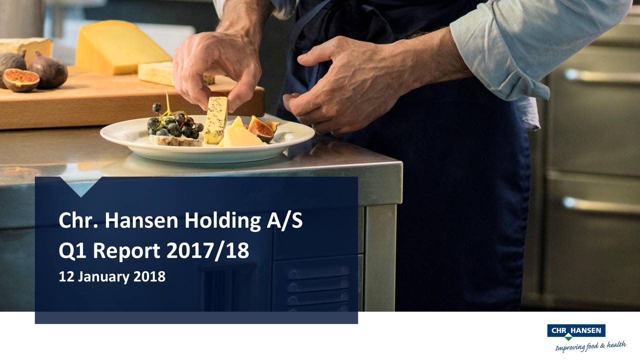 CHR Hansen Holding A/S ADR 2018 Q2 Results Earnings Call Slides