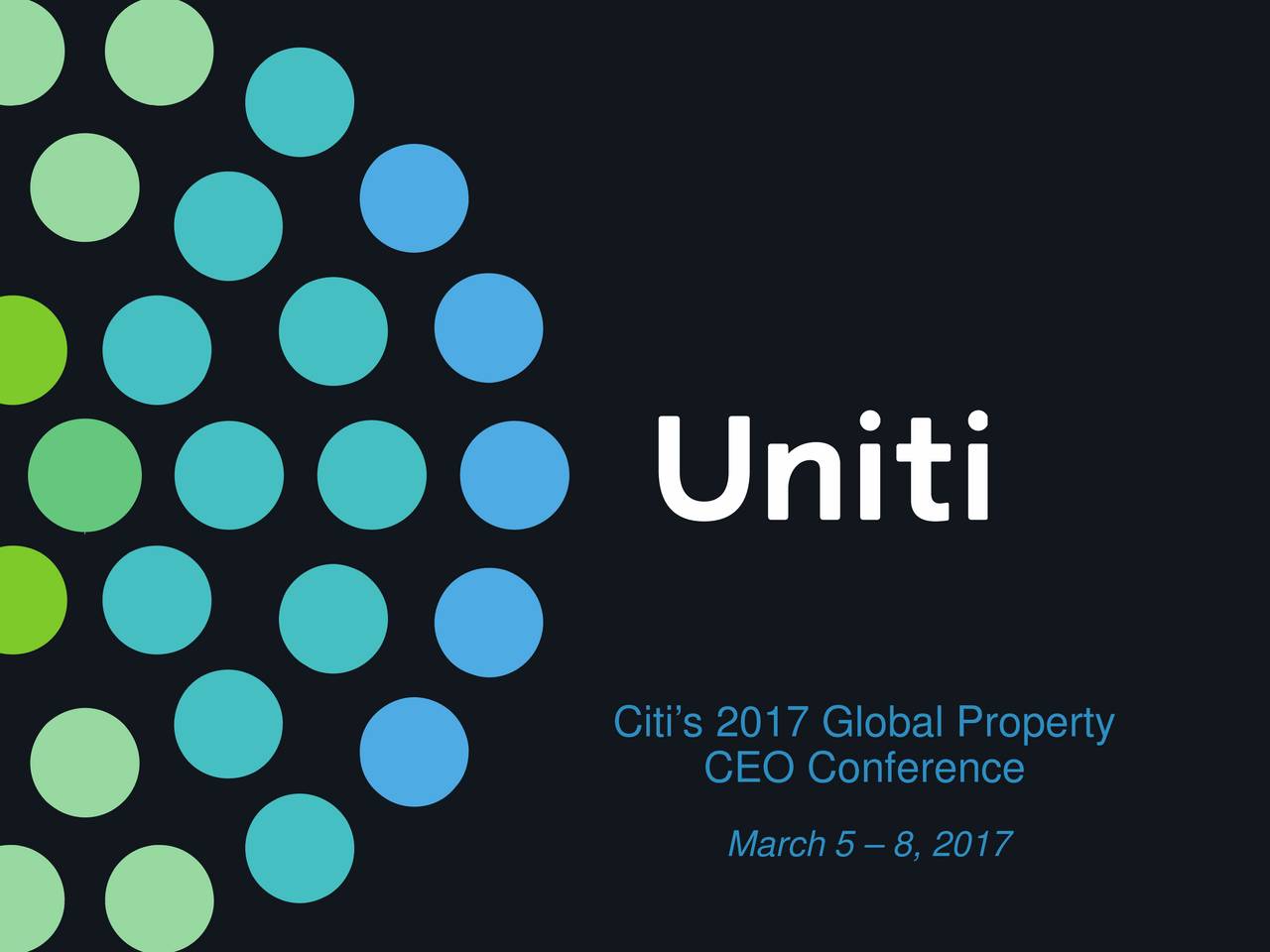 Uniti Group (UNIT) Presents At Citi Global Property CEO Conference 2017