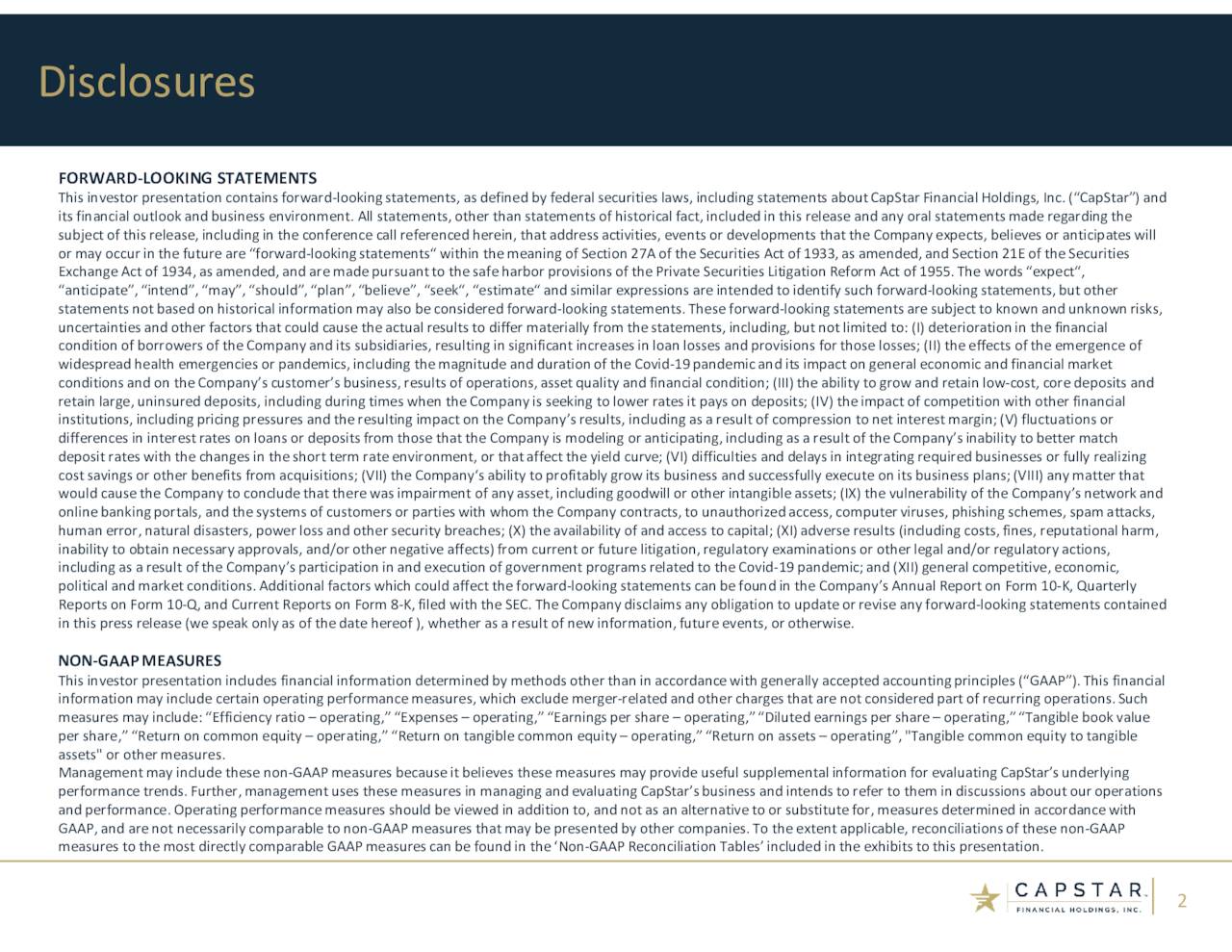 CapStar Financial Holdings, Inc. 2023 Q1 Results Earnings Call