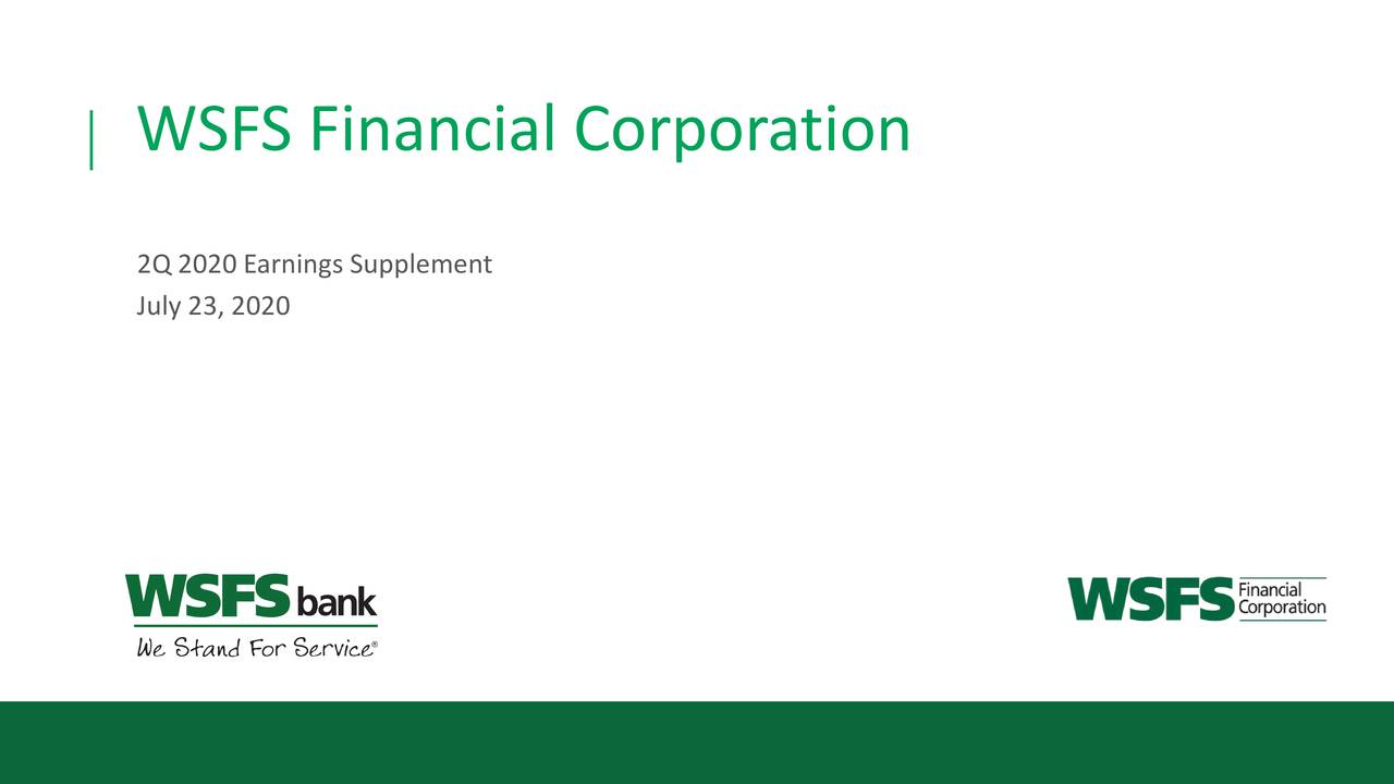 WSFS Financial Corporation 2020 Q2 - Results - Earnings Call ...