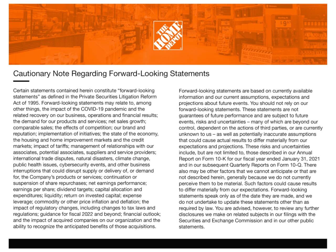 The Home Depot, Inc. 2022 Q4 Results Earnings Call Presentation