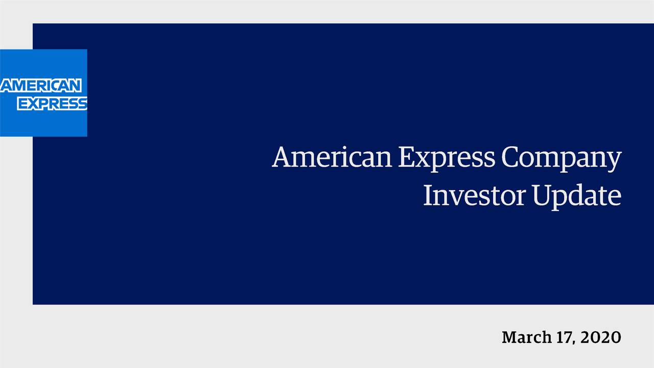 American Express (AXP) Investor Presentation - Slideshow (NYSE:AXP) |  Seeking Alpha