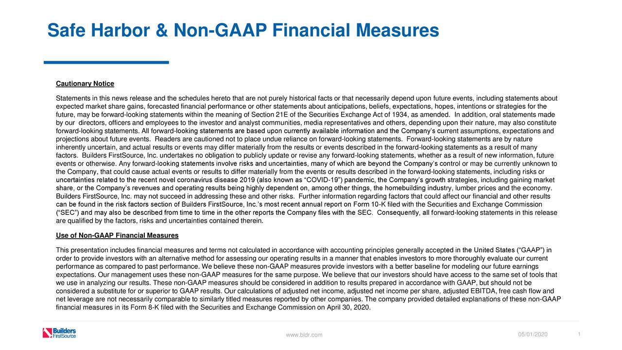 Safe Harbor & Non-GAAP Financial Measures
