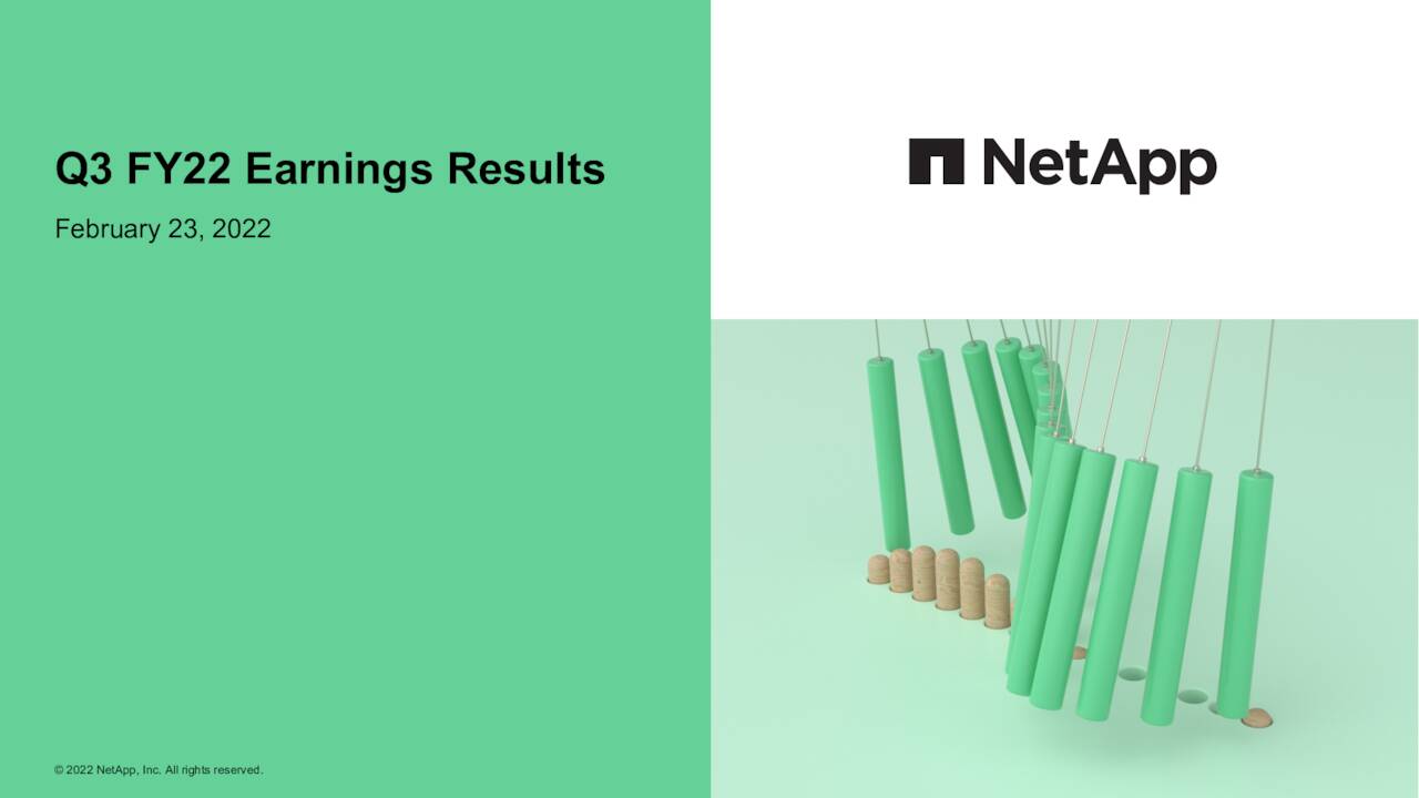 NetApp, Inc. 2022 Q3 Results Earnings Call Presentation (NASDAQ