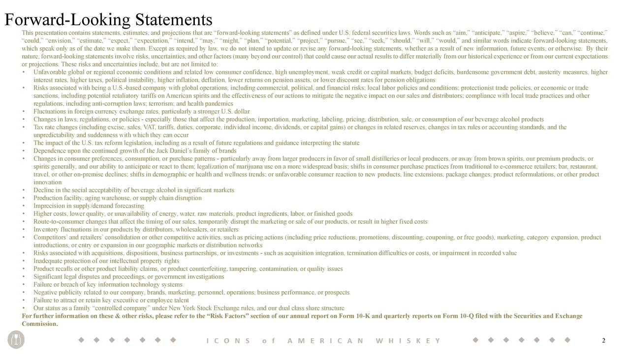 BrownForman Corporation 2019 Q3 Results Earnings Call Slides (NYSE