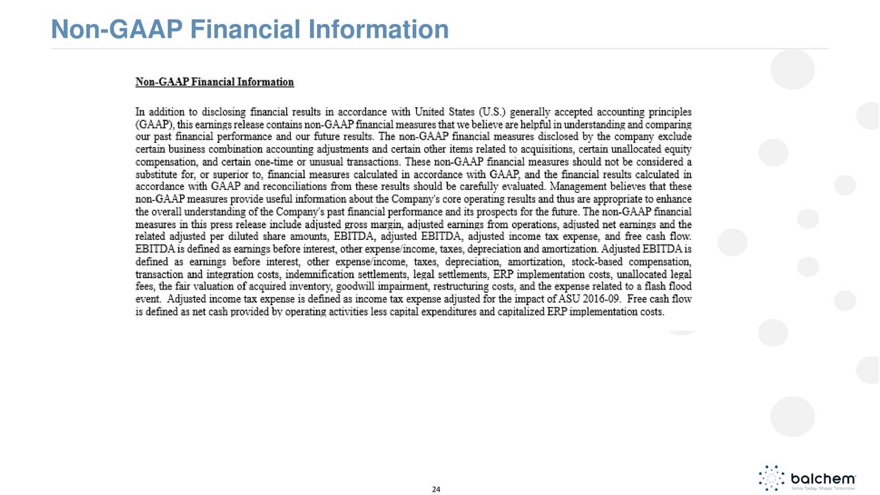 Non-GAAP Financial Information