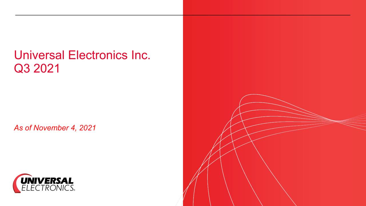 Universal Electronics (UEIC) Investor Presentation Slideshow (NASDAQUEIC) Seeking Alpha