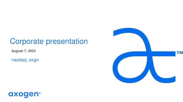AxoGen, Inc. 2023 Q2 - Results - Earnings Call Presentation (NASDAQ ...