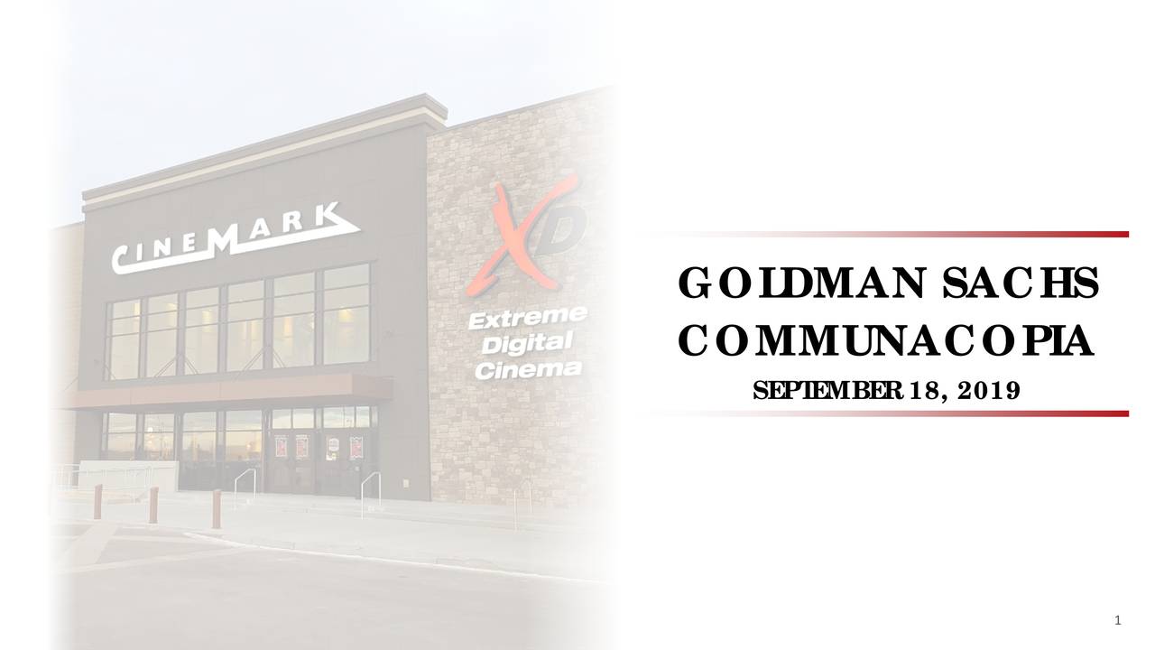 Cinemark (CNK) Presents At Goldman Sachs Communacopia Conference