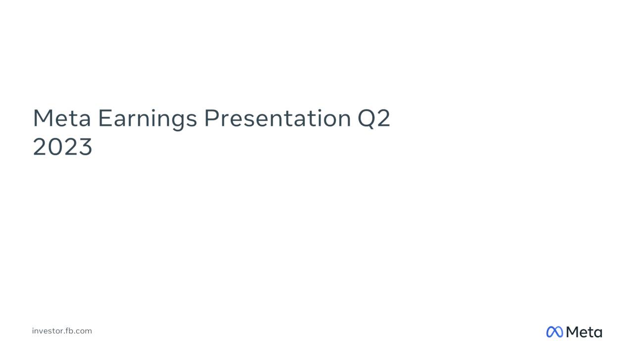 meta earnings presentation q2 2023